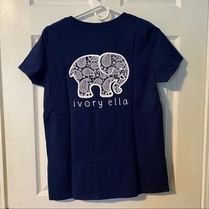 EUC Perfect Fit, Navy Inverse Paisley Tee